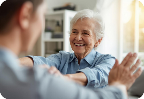 Evde Fizik Tedavi Mutlu Hasta