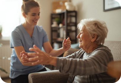 Evde yaşlı fizik tedavi hizmeti